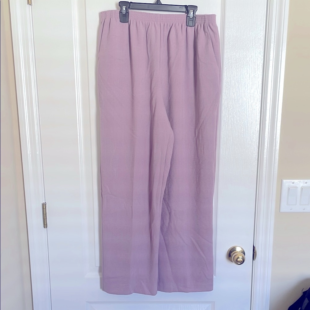Alfred Dunner Lavender Wide Leg Pants